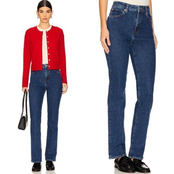 NWT FRAME The Ruler Slim Leg jeans in “Archie” mid wash - Picture 1 of 13